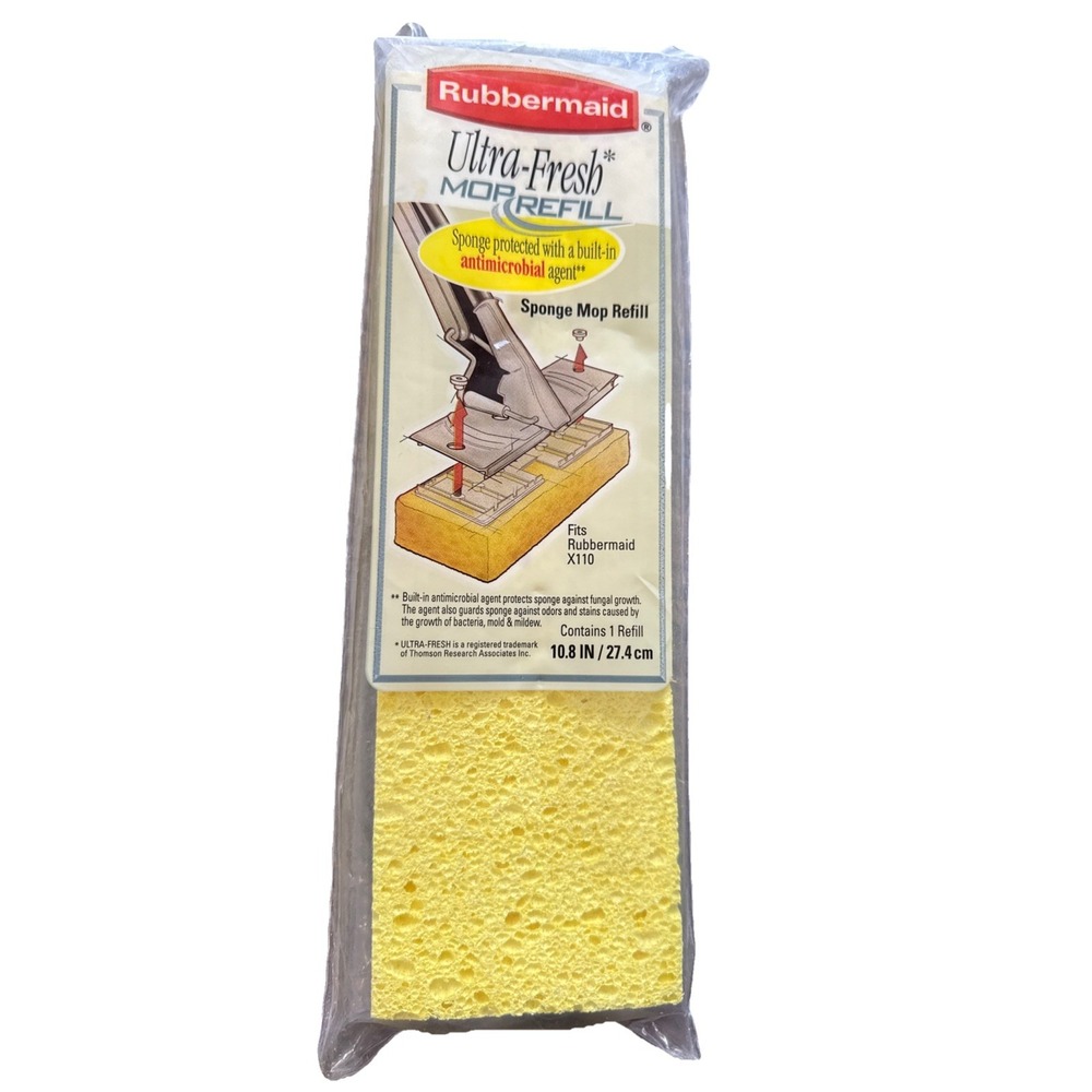 Rubbermaid Sponge Mop Refill‎ Head Ultra-Fresh Fits X110 Yellow
